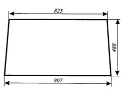 szyba do ciągnika C-360 kabina czeska nowy typ - tylna odmiana większa (130a)