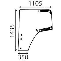 szyba do ciągnika John Deere - drzwi lewe L174348 (3016)