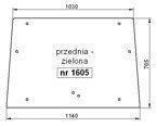 szyba MF Massey Ferguson 3615 3625 3635 3645 nowa kabina - przednia VA206267 (1605)