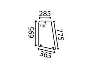 szyba Massey Ferguson seria 3000 - naroznikowa 3582770M1