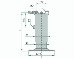 Stopa podporowa hydrauliczna z pompą ręczną 250Bar