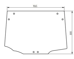 szyba do ciągnika John Deere - tylna LVU26037, MIU10176 (4808)