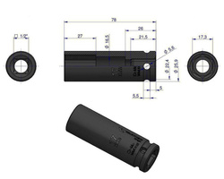 Nasadka udarowa sześciokątna długa 1/2" 17 mm Waryński