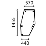 szyba LANDINI seria 80 - drzwi lewe 3647692M1 (2521)