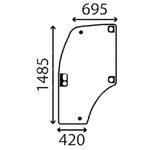 szyba New Holland - drzwi lewe 87761743 (3873)