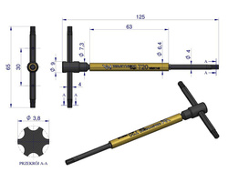 Klucz T ze spinnerem TORX T20 Waryński