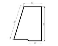 szyba JCB - drzwi górna prawa z nadrukiem 827/30567 (3440)