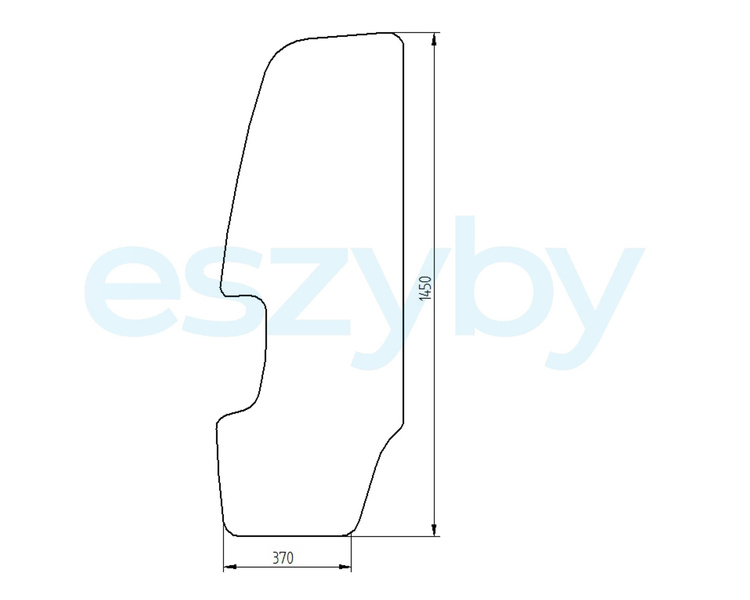 szyba minikoparka CAT, Wacker Neuson - drzwi lewe 1000263479, 376-2076 (2700)