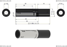 Nasadka dwunastokątna 1/4" 8 mm długa Waryński