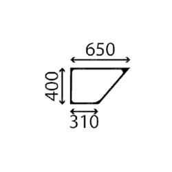 szyba JCB - drzwi dolna lewa 827/80369