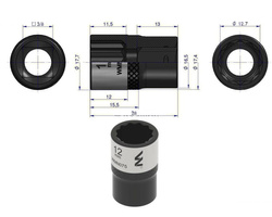 Nasadka dwunastokątna 3/8" 12 mm Waryński