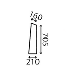 szyba Yanmar - drzwi tylna górna lewa 121828 (3181)