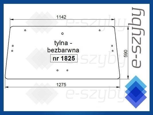 szyba C-360 kabina Henmar Stawowy - tylna (1825)