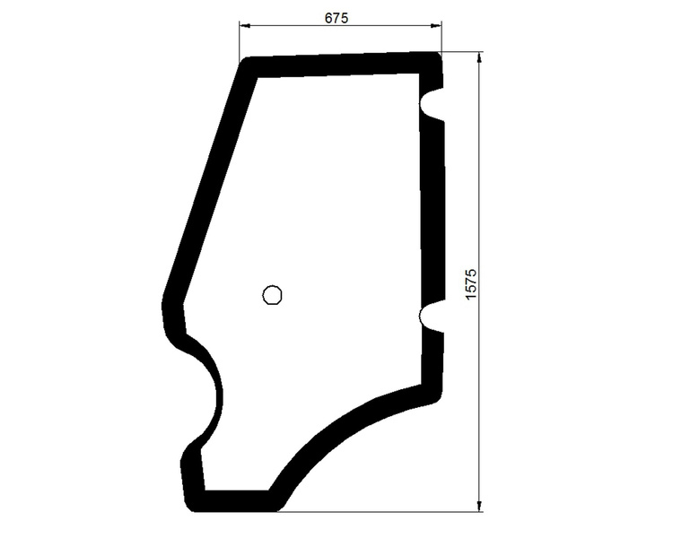 szyba JCB - drzwi prawe 827/80144 (1515)