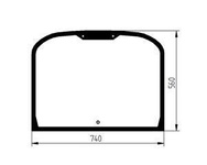 szyba ładowarka teleskopowa CAT, Deutz, JLG - tylna 315-3880 (2707)