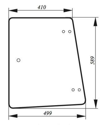 szyba do ciągnika Fendt - boczna zielona 294812040050