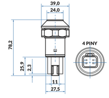 przycisk, włącznik stop wałka WOM Steyr 1-40-558-037