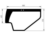 szyba koparka Case CX - drzwi dolna KHN15510 (4945)