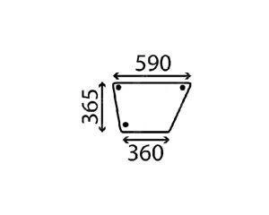 szyba Massey Ferguson seria 3000 - drzwi dolna 3600359M1