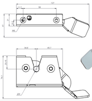 zamek drzwi lewych Claas, Renault 7701350755