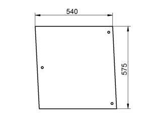 szyba do ciągnika Deutz-Fahr - boczna 520626 (2355)