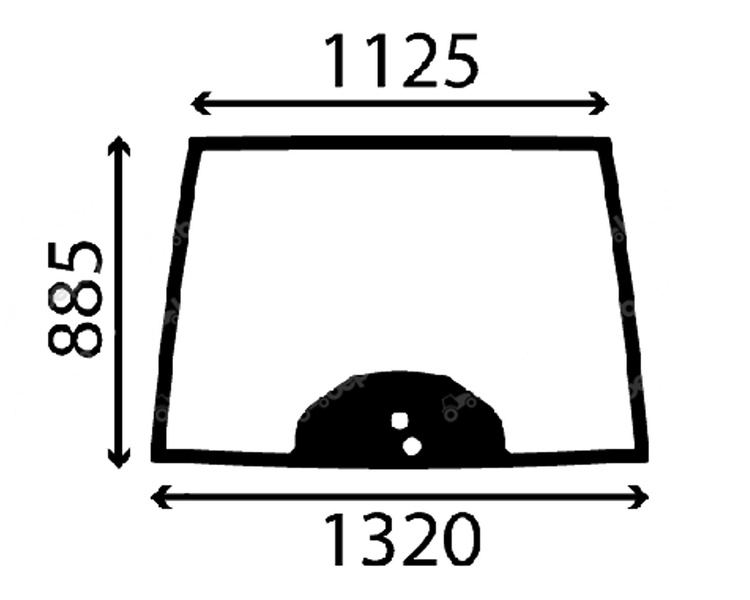 szyba do ciągnika Deutz-Fahr - przednia 0.021.3326.0 (5292)