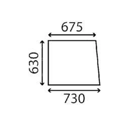 szyba Massey Ferguson - boczna 3101902M1 (3005)