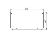 szyba koparka Liebherr - przednia dolna 7023757 (2821)