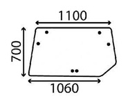 szyba do ciągnika Deutz-Fahr - tylna 04358486 (3090)