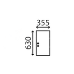 szyba JCB - tylna przesuwana lewa KHN1296