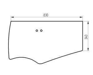 szyba Hitachi - drzwi dolna 4651658 (2186)