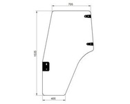 szyba Case, New Holland - drzwi lewe krótki uchwyt 87302769 (2455)