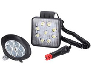 Lampa robocza na magnes z wyłącznikiem 9x LED 27W 2200lm IP67