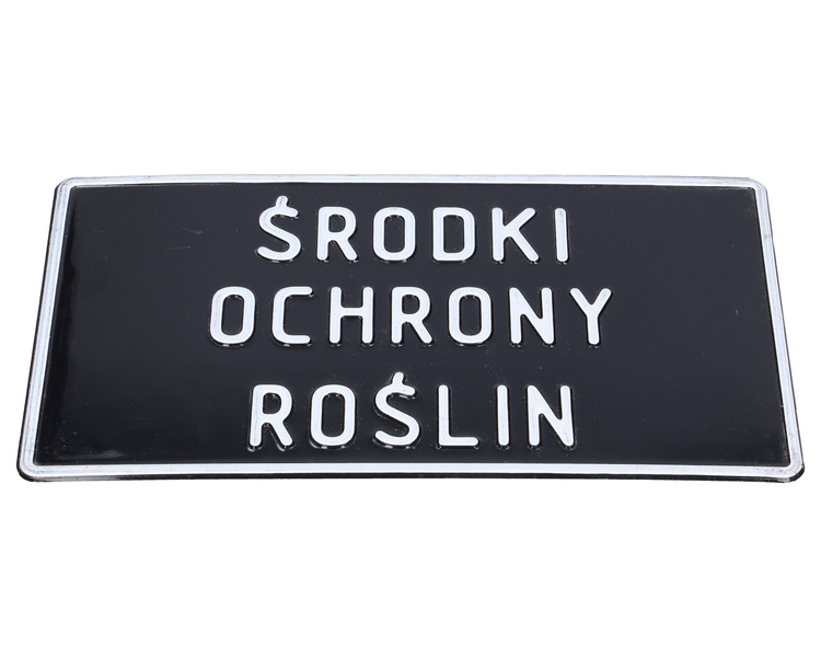 ŚRODKI OCHRONY ROŚLIN - tabliczka - aluminium - 4 kolory