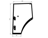 szyba do ciągnika Fendt - drzwi lewe 931812033040 (3193)
