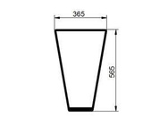 szyba do ciągnika Deutz-Fahr - przednia dolna lewa 04386426 (1555)