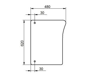 szyba do ciągnika John Deere - przednia dolna prawa L78534 (1235)
