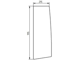 szyba koparka CAT - boczna lewa 151-6790 (2086)