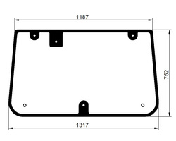 szyba Farmtrac - tylna (1691)