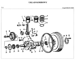 Koło zębate rozrządu i na wal korbowy Ursus C-330 50001800