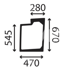 szyba Bobcat - drzwi dolna 7229943 (5329)