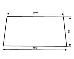 szyba do ciągnika C-360 kabina Koźmin (Henmar, Stawowy) - tylna wer 2 (681A)