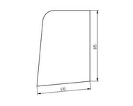 szyba minikoparka CAT 301.6C 301.8C 302.5C - drzwi górna 250-1012 (2180)