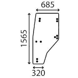 szyba do ciągnika John Deere - drzwi R141527, R131931