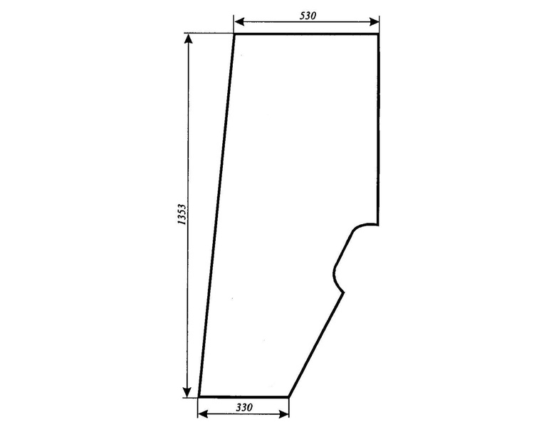 szyba do ciągnika Deutz-Fahr, Lamborghini, Same - drzwi 0.9234.212.0/20 (754)