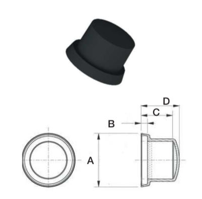 plastikowa nakładka ochronna na śrubę/nakrętkę M10