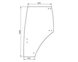 szyba do ciągnika Fendt - drzwi lewe 117810030010 (1071)