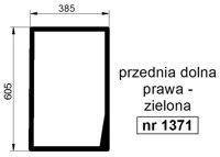 szyba CLAAS / Renault Axos 310 320 330 340 - przednia dolna prawa (1371)
