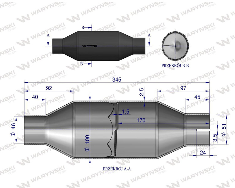 Iskrochron dla tłumików prostych C-330 C-360 MF3 WARYŃSKI