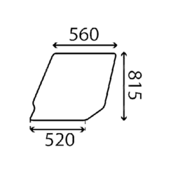 szyba do ciągnika John Deere - drzwi górna CE16400